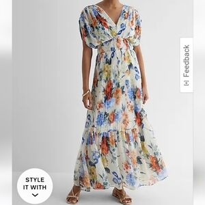 Express floral maxi dress